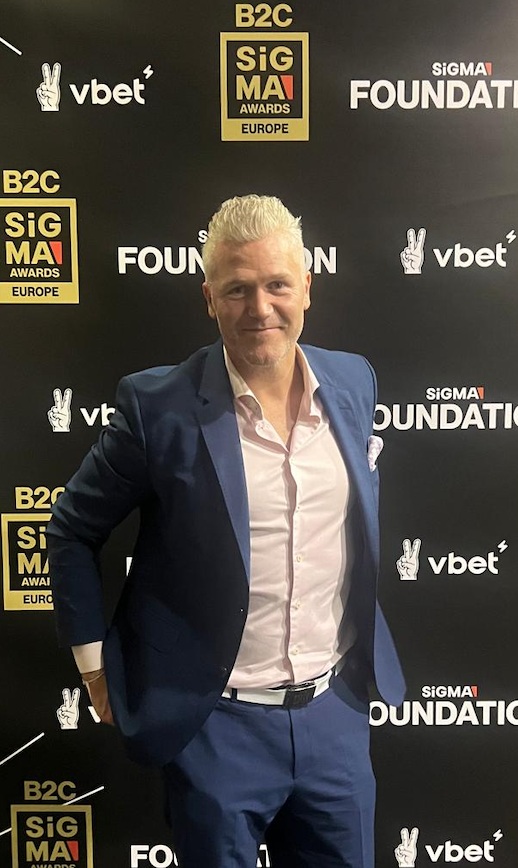 Andreas Enström vid SiGMA Awards Europe